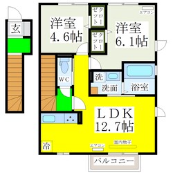 福島高校前 徒歩4分 2階の物件間取画像